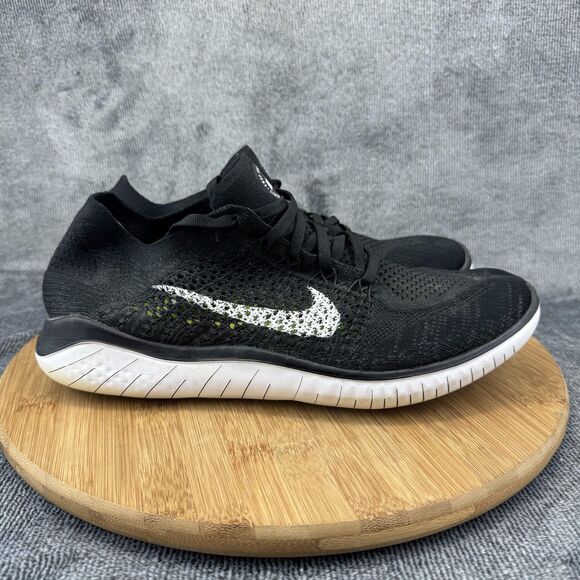 Nike Free RN Flyknit Running Shoes Womens Size 11 Black White 942839-001 - Picture 1 of 10